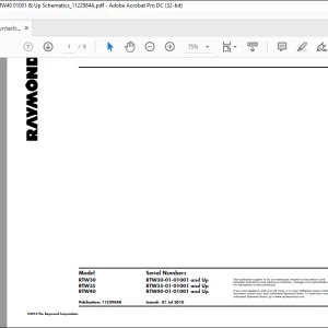 Raymond RTW30 RTW35 RTW40 Schematics Manual - PDF DOWNLOAD