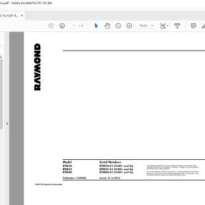 Raymond RTW30 RTW35 RTW40 Schematics manual - PDF DOWNLOAD