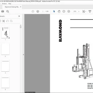 Raymond SA SB Parts Manual - PDF DOWNLOAD