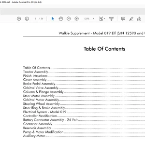 Raymond Walkie 019 (Supplement) Parts Catalog Manual - PDF DOWNLOAD