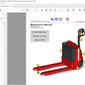 Raymond Walkie 102XM Maintenance Manual SN 102-03-00500 and up - PDF DOWNLOAD