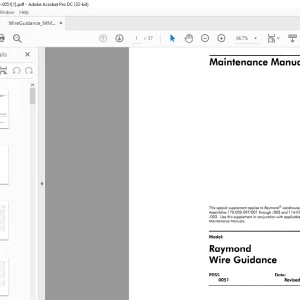 Raymond Wire Guidance Maintenance Manual - PDF DOWNLOAD