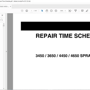 Spra-Coupe 3450 3650 4450 4650 Repair Time Schedule Manual AG331638C - PDF DOWNLOAD