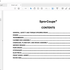 Spra-Coupe 7000 Series Sprayer Service Manual 79027326 - PDF DOWNLOAD