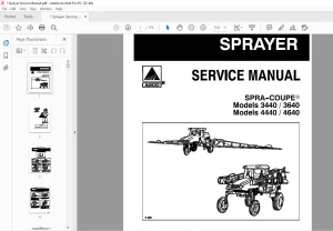 Spra-Coupe Sprayer 3440-3640 4440-4640 Service Manual - PDF DOWNLOAD