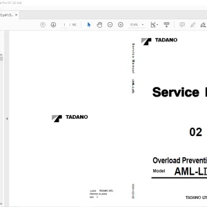 Tadano Faun AML-LIIB Overload Prevention Device Service Manual W301-0212E - PDF DOWNLOAD