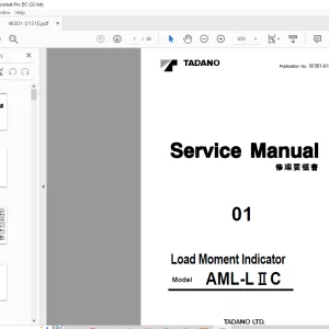 Tadano Faun AML-LIIC Load Moment Indicator Service Manual W301-0131E - PDF DOWNLOAD