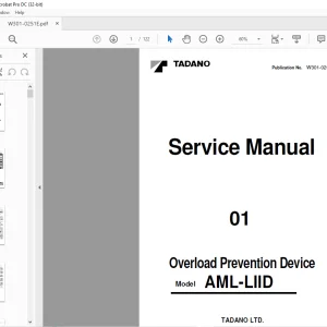 Tadano Faun AML-LIID Overload Prevention Device Service Manual W301-0251E - PDF DOWNLOAD