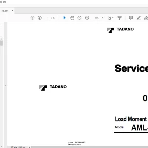 Tadano Faun AML-LIIE Load Moment Indicator Service Manual W301-0311E - PDF DOWNLOAD