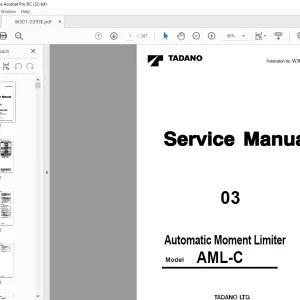 Tadano Faun Automatic Moment Limiter AML-C Service Manual - PDF DOWNLOAD