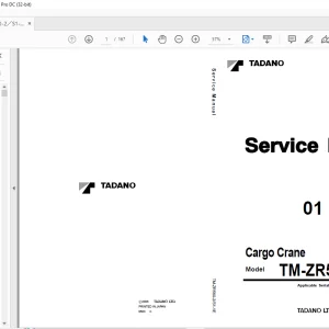 Tadano Faun Cargo Crane TM-ZR560-2 Service Manual SN EM5426 - PDF DOWNLOAD