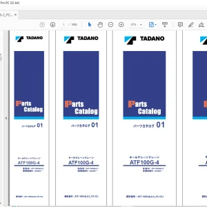 Tadano Faun Crane ATF 100G-4J Parts Catalog Manual SN GA5304 - PDF DOWNLOAD
