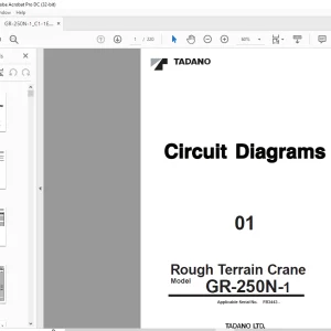 Circuit Diagram for Tadano Faun GR-250N-1 Crane SN FB3443 PDF