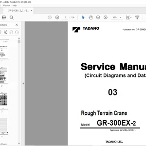 Tadano Faun GR-300EX-2 Rough Terrain Crane (Circuit Diagrams and Data) Service Manual SN 561384 - PDF DOWNLOAD