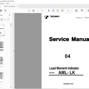 Tadano Faun Load Moment Indicator AML- LK Service Manual - PDF DOWNLOAD