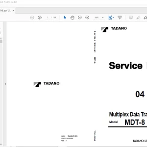 Tadano Faun MDT-8 Multiplex Data Transmitter Service Manual W303-0254E - PDF DOWNLOAD