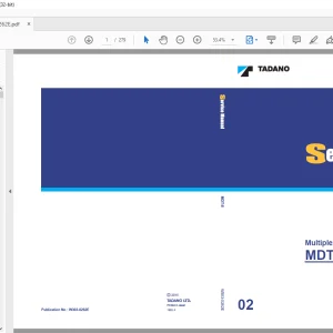 Tadano Faun MDT-8 Multiplex Data Transmitter Service Manual W303-0262E - PDF DOWNLOAD