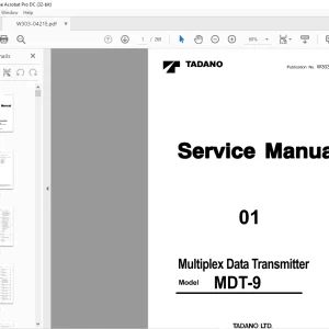 Tadano Faun MDT-9 Multiplex Data Transmitter Service Manual W303-0421E - PDF DOWNLOAD