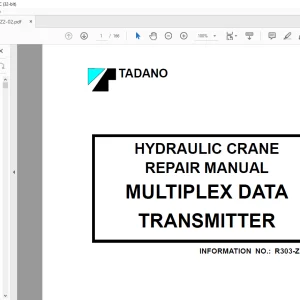 Tadano Faun Multiplex Data Transmitter Hydraulic Crane Repair Manual R303-Z2-02 - PDF DOWNLOAD