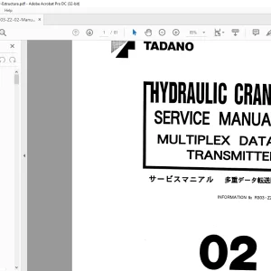 Tadano Faun Multiplex Data Transmitter Hydraulic Crane Service Manual R303-Z2-02 - PDF DOWNLOAD