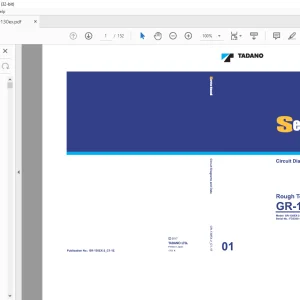 Tadano Faun Rough Terrain Crane GR-130EX Service Manual SN FD3305 - PDF DOWNLOAD