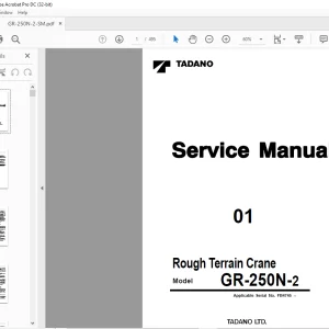 Repair Manual for Tadano Faun GR-250N-2 Crane SN FB4745 PDF Download