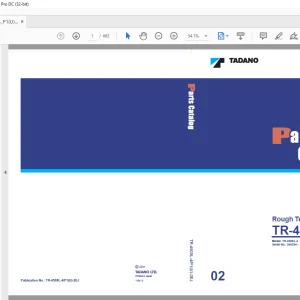 Tadano Faun Rough Terrain Crane TR-450XL Parts Catalog Manual SN 540294 - PDF DOWNLOAD