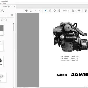 Yanmar 2QM15 Diesel Engine Spare Parts Catalog Manual 0CR10-G09108 - PDF DOWNLOAD