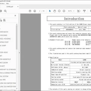 Yanmar 3JH4E Diesel Engine Parts Catalog Manual 000Y00R5610 - PDF DOWNLOAD