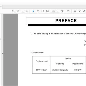 Yanmar 3TNV76-CAV (AMPAC) Engine Parts Catalog Manual 0CR10-G68500 - PDF DOWNLOAD
