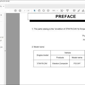 Yanmar 3TNV76-CAV for Ampac Parts Catalog Manual 0CR10-G68500 - PDF DOWNLOAD