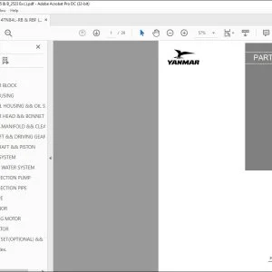 Yanmar 4TN84L-RB F Diesel Engine Parts Catalog Manual - PDF DOWNLOAD