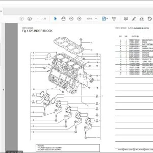 Yanmar 4TNV106T-XTBL Engine Parts Catalog Manual 0CD10-G78400 - PDF DOWNLOAD