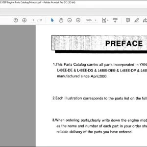 Yanmar L48EE-D L48EE-DE L48EE-DG L48EE-DEG L48EE-DP L48EE-DEP Engine Parts Catalog Manual - PDF DOWNLOAD
