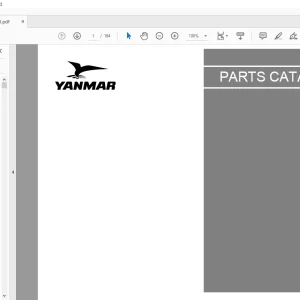 Yanmar Vio20-3 Crawler Backhoe Parts Catalog Manual 0CK10-G39703 - PDF DOWNLOAD