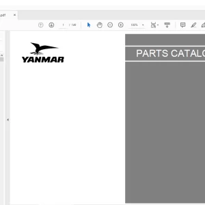 Yanmar Vio27-2 Crawler Backhoe Parts Catalog Manual 0CS10-G41102 - PDF DOWNLOAD