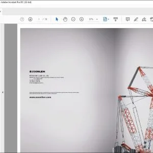 Zoomlion Crawler Crane QUY600 Technical Manual - PDF DOWNLOAD