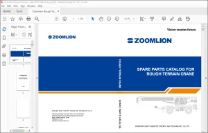 Zoomlion RT35 Rough Terrain Crane Parts Manual - PDF DOWNLOAD