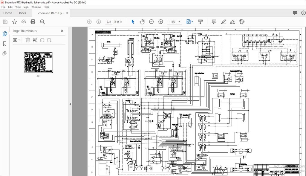 Zoomlion RT75 Hydraulic Schematic Manual C00756111520000000Y - PDF ...