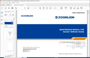 Zoomlion Rough Terrain Crane Maintenance & Service Manual - PDF DOWNLOAD