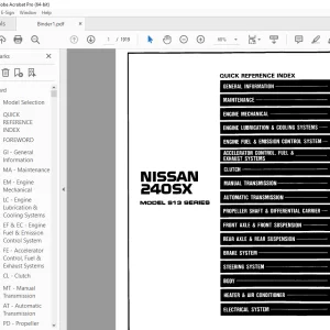 1933 NISSAN 240SX S13 Series Service Manual PDF DOWNLOAD