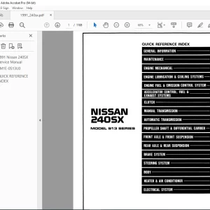 1991 NISSAN 240SX S13 Series Service Manual PDF DOWNLOAD