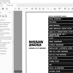 1992 NISSAN 240SX S13 Series Service Manual PDF DOWNLOAD