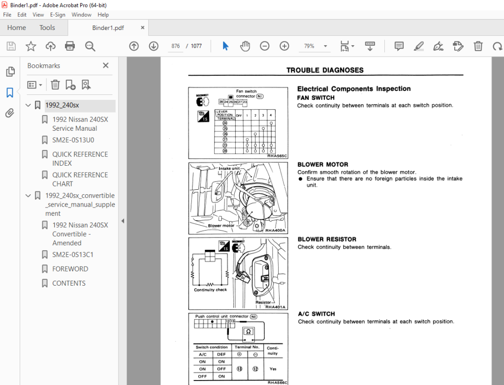 1992 NISSAN 240SX S13 Series Service Manual PDF DOWNLOAD - HeyDownloads ...