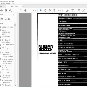 1995 NISSAN 300ZX Z32 Series Service Manual PDF DOWNLOAD