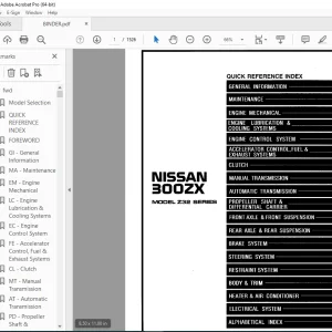1996 NISSAN 300ZX Z32 Series Service Manual PDF DOWNLOAD
