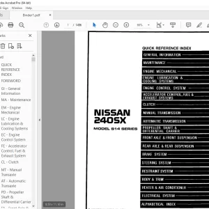 1998 NISSAN 240SX S14 Series Service Manual PDF DOWNLOAD