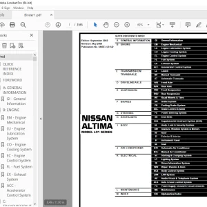 2003 NISSAN ALTIMA L31 Series Service Manual PDF DOWNLOAD