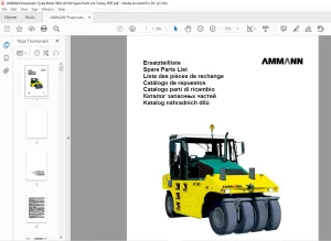 Ammann Pneumatic Tyred Roller AP 240 Cummins Spare Parts List Manual SN 924 - PDF DOWNLOAD