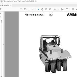 Ammann Pneumatic Tyred Roller AP 240 Cummins - Tier II Operating manual - PDF DOWNLOAD